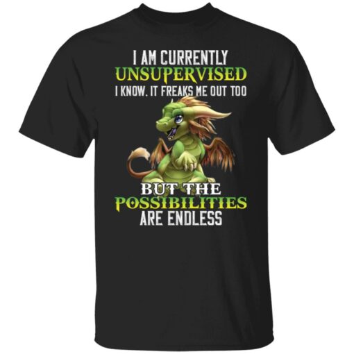 Dragon I am currently unsupervised i know it freaks shirt Shirt Sweatshirt Long Sleeve Hoodie Tank Mug