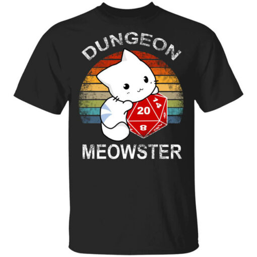 Dungeon Meowster Retro Vintage Funny Cat T-Shirts