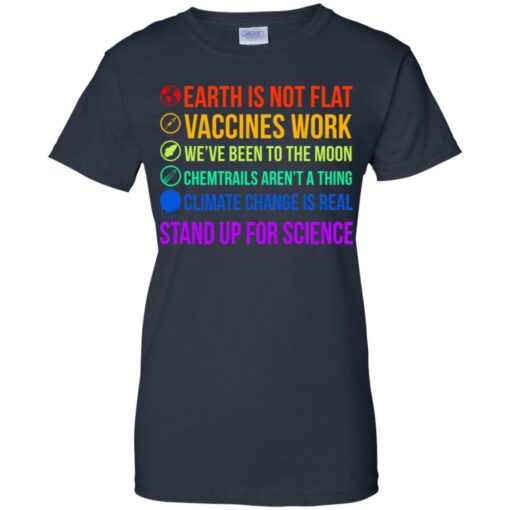 Earth is not flat stand up for science shirt Shirt Sweatshirt Long Sleeve Hoodie Tank Mug