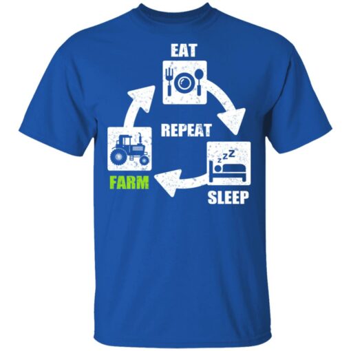 Eat Sleep Farm Repeat Farming T-Shirts, Hoodies, Long Sleeve Shirt