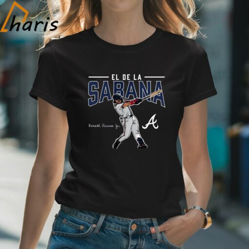 El De La Sabana Ronald Acu�a Jr. Atlanta Braves Player Swing T-Shirt