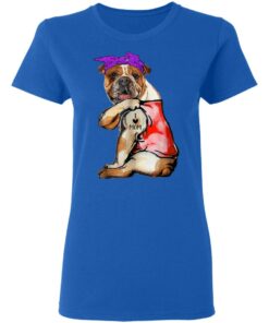 English Bulldog Tattoo I Love Mom T-Shirt Shirt Sweatshirt Long Sleeve Hoodie Tank Mug