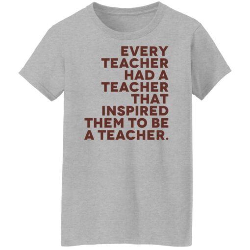 Every teacher had a teacher that inspired them to be a teacher shirt