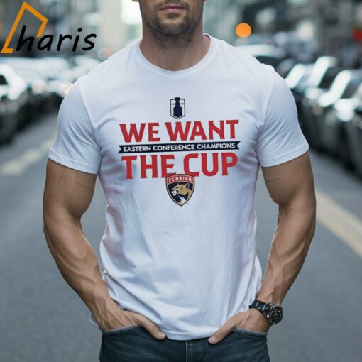 Florida Panthers 2024 Eastern Conference Champions We Want The Cup T-shirt