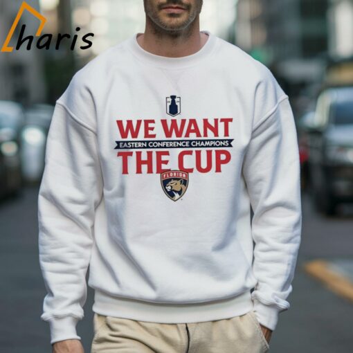 Florida Panthers 2024 Eastern Conference Champions We Want The Cup T-shirt