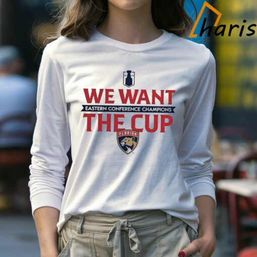 Florida Panthers 2024 Eastern Conference Champions We Want The Cup T-shirt