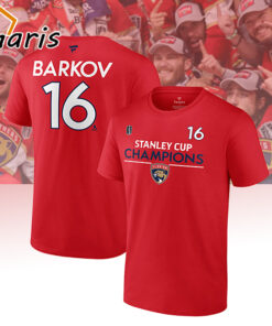 Florida Panthers 2024 Stanley Cup Champions #16 Aleksander Barkov T-Shirt