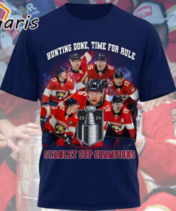 Florida Panthers Hunting Done Time For Rule Stanley Cup Champions 3D T-shirt