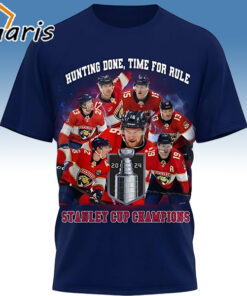 Florida Panthers Hunting Done Time For Rule Stanley Cup Champions 3D T-shirt