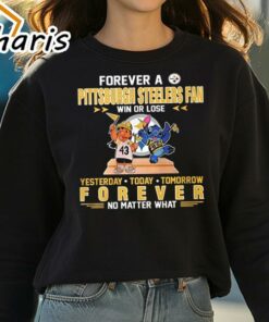Forever A Pittsburgh Steelers Fan Win Or Lose Stitch Yesterday Today Tomorrow Forever T Shirt 3