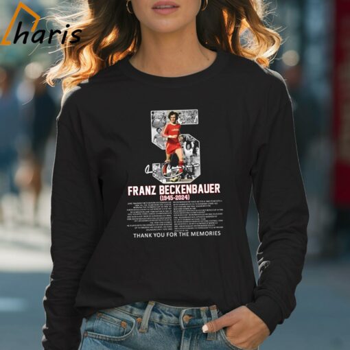 Franz Beckenbauer 1945-2024 Thank You For The Memories Signature T-shirt