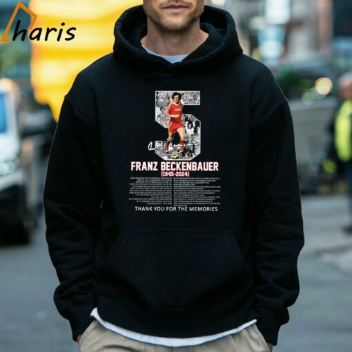 Franz Beckenbauer 1945-2024 Thank You For The Memories Signature T-shirt