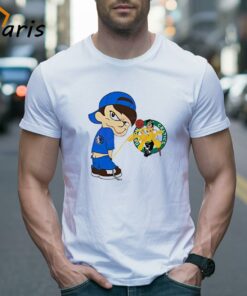 Funny Boy Dallas Mavericks Piss On Boston Celtics T-Shirt
