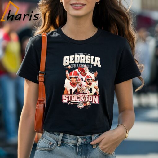 Georgia NCAA Football Gunner Stockton Player Collage Shirt