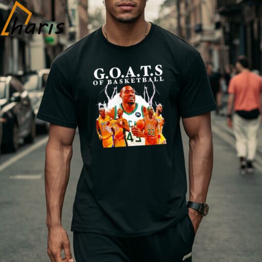 Goats Of Basketball Lakers Bucks And Bulls Basketball Team Shirt