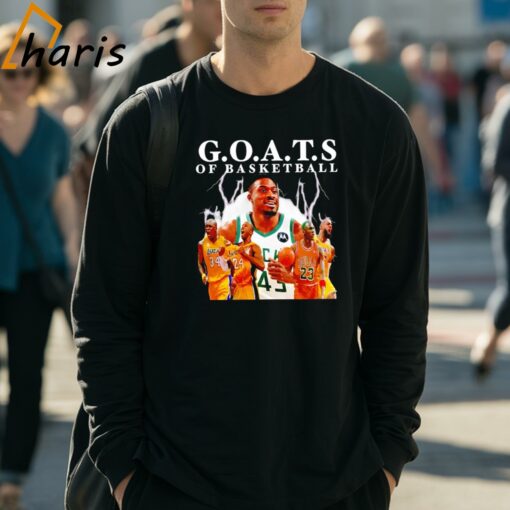 Goats Of Basketball Lakers Bucks And Bulls Basketball Team Shirt