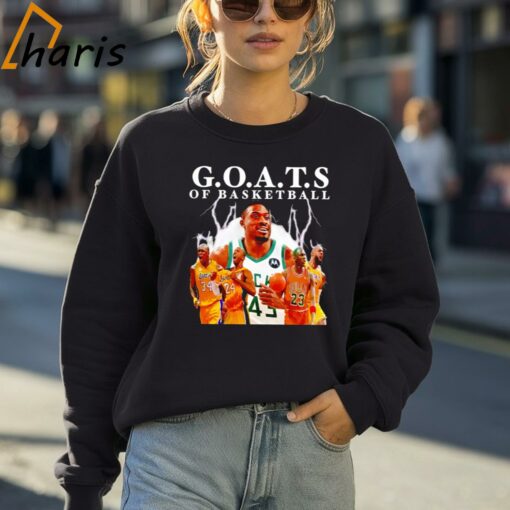 Goats Of Basketball Lakers Bucks And Bulls Basketball Team Shirt