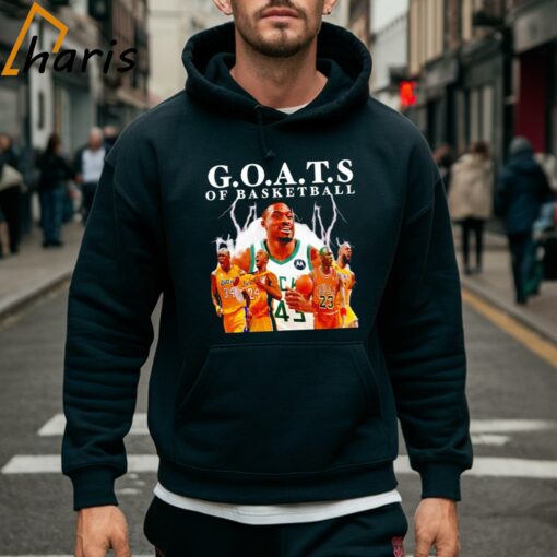 Goats Of Basketball Lakers Bucks And Bulls Basketball Team Shirt