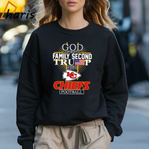 God First Family Second Trump Kansas City Chiefs Football Shirt