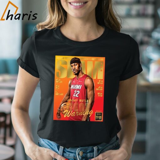 Gold Metal Jimmy Butler Miami Heat On Slam 249 Lastest Issues Cover Heat Warning T-shirt