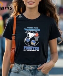 Golden State Warriors Snoopy Basketball Fan Forever Not Just When We Win Love T-shirt