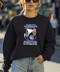 Golden State Warriors Snoopy Basketball Fan Forever Not Just When We Win Love T shirt 4