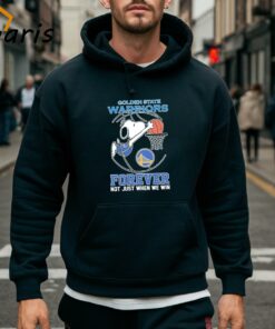 Golden State Warriors Snoopy Basketball Fan Forever Not Just When We Win Love T shirt 5