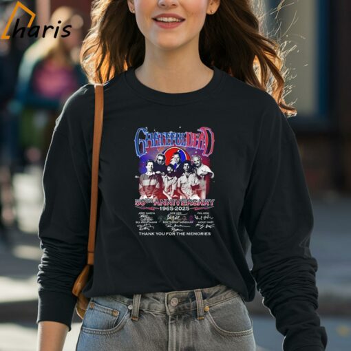 Grateful Dead 50th Anniversary 1965-2025 Thank You For The Memories Signatures T-shirt