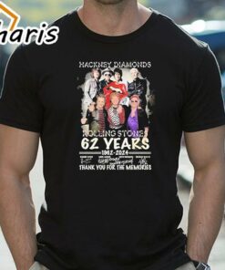 Hackney Diamonds The Rolling Stones 62 Years 1962-2024 Signature Thank You For The Memories T-Shirt