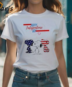 Happy 4th July Independence American Flag Snoopy Shirt