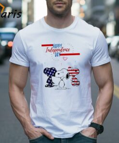 Happy 4th July Independence American Flag Snoopy Shirt