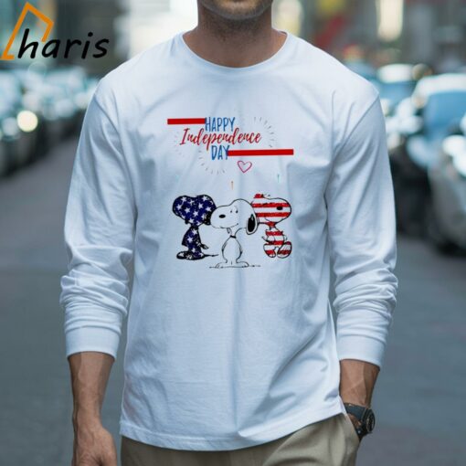 Happy 4th July Independence American Flag Snoopy Shirt