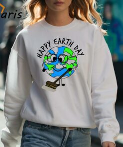 Happy Earth Day Planet Sweeping Cleaning Shirt 3