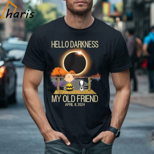 Hello Darkness My Old Friend Solar Eclipse 2024 Stream Snoopy Shirt