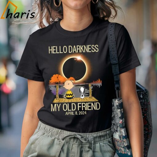 Hello Darkness My Old Friend Solar Eclipse 2024 Stream Snoopy Shirt