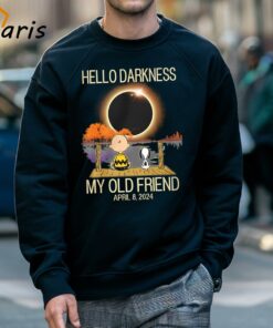 Hello Darkness My Old Friend Solar Eclipse 2024 Stream Snoopy Shirt 3