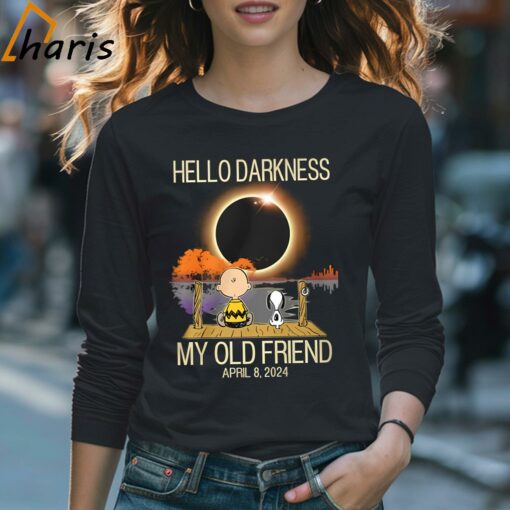 Hello Darkness My Old Friend Solar Eclipse 2024 Stream Snoopy Shirt