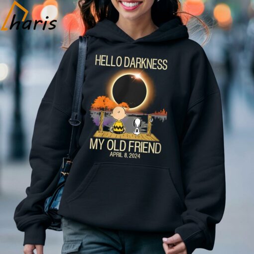 Hello Darkness My Old Friend Solar Eclipse 2024 Stream Snoopy Shirt