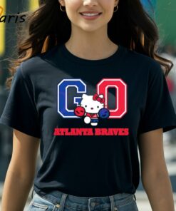 Hello Kitty Go Atlanta Braves Baseball Shirt