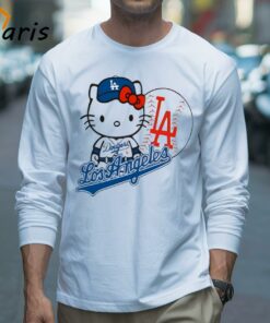 Hello Kitty Los Angeles Dodgers Baseball T shirt 3