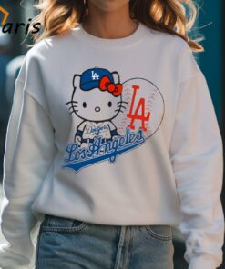 Hello Kitty Los Angeles Dodgers Baseball T shirt 4