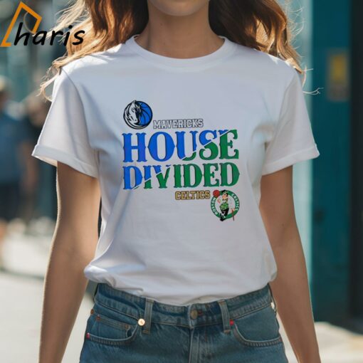 House Divided Boston Celtics vs Dallas Mavericks T-Shirt