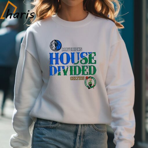 House Divided Boston Celtics vs Dallas Mavericks T-Shirt