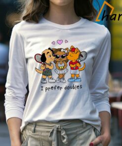 I Prefer Doubles Tennis Challengers 2024 Animals Shirt 4