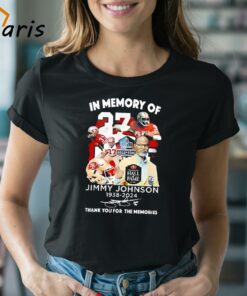 In Memory Of Jimmy Johnson 1938-2024 Thank You For The Memories Signature Shirt