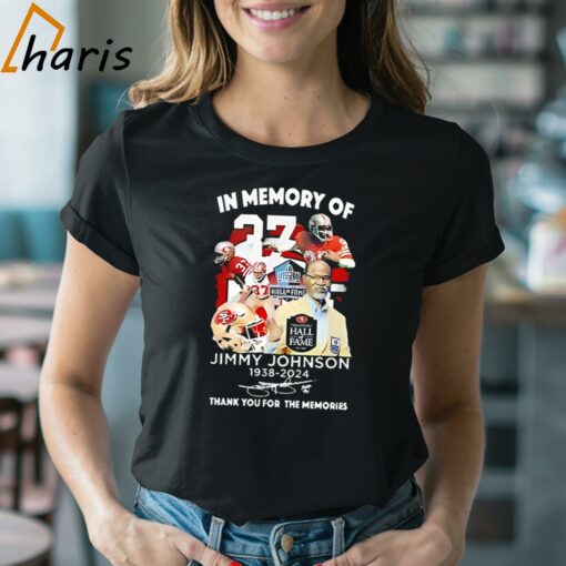 In Memory Of Jimmy Johnson 1938-2024 Thank You For The Memories Signature Shirt