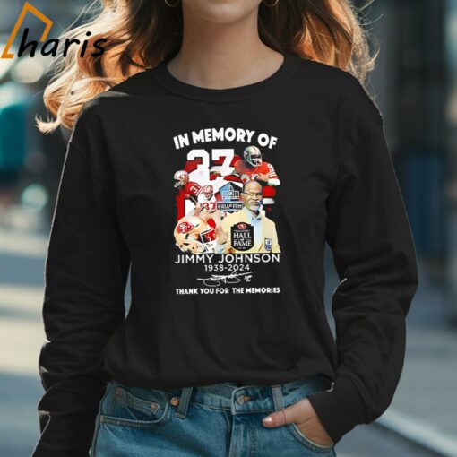 In Memory Of Jimmy Johnson 1938-2024 Thank You For The Memories Signature Shirt