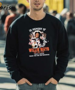 In Memory Of Willie Mays Say Hey Kid Shirt 5