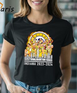 Indiana Pacers Men’s Basketball 2023 2024 Player Names Skyline City Shirt