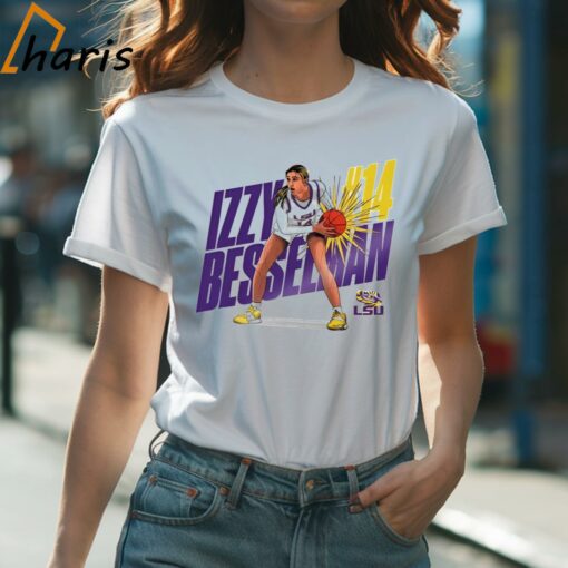 Izzy Besselman Lsu Tigers Basketball Cartoon Shirt